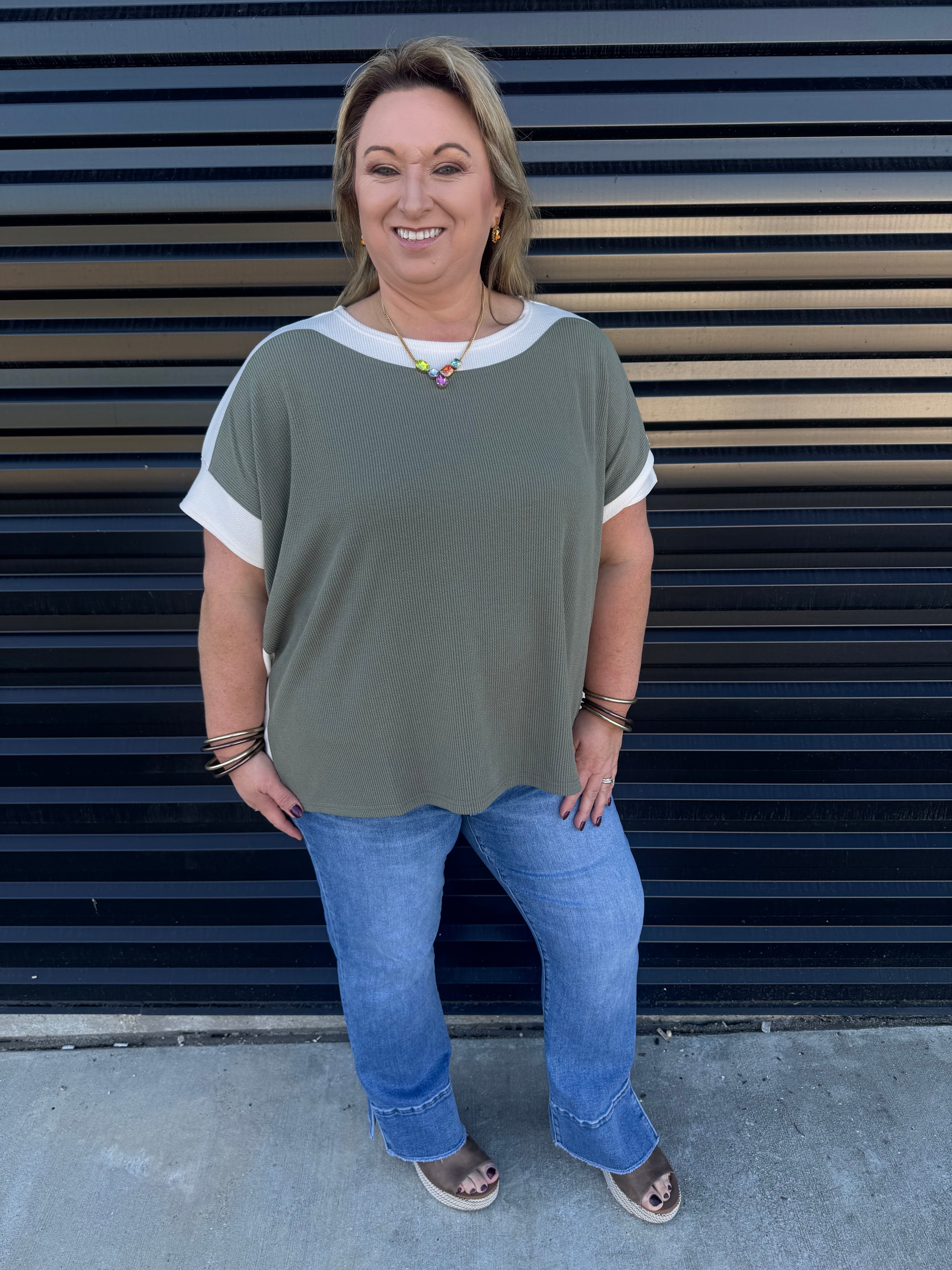 Carolyn color block top!