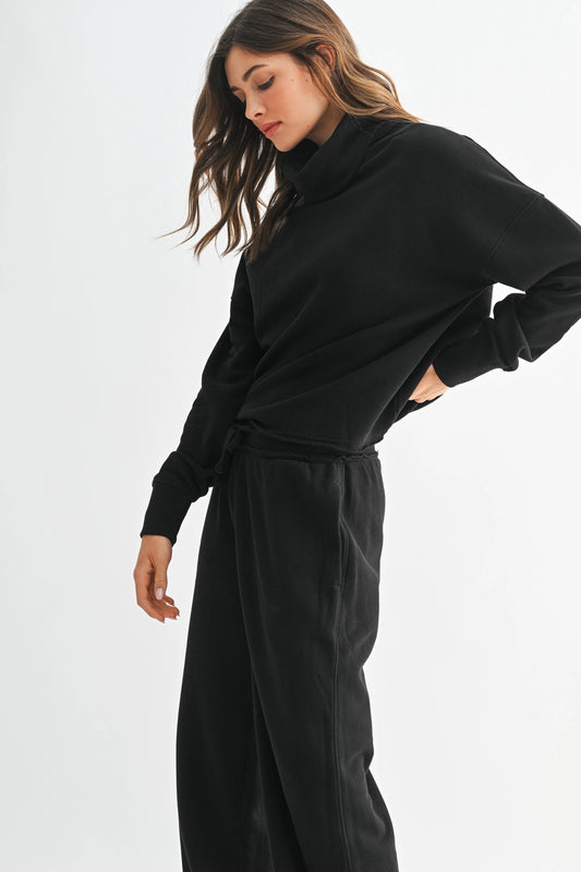 Cozy Cotton Fleece Long Sleeve Top