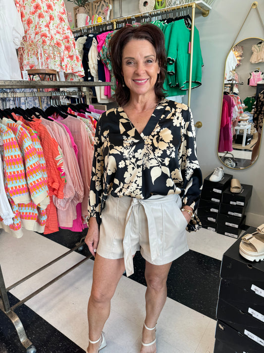 JL New York Minute Faux Leather Shorts