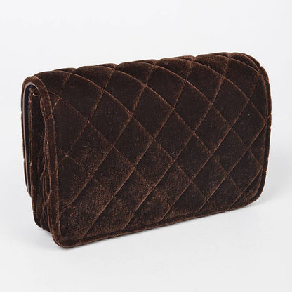 Quilted Velvet Shoulder Bag