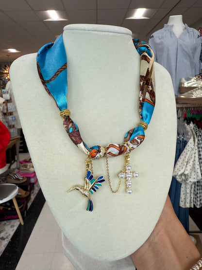 Scarf Necklace - Multi Charm