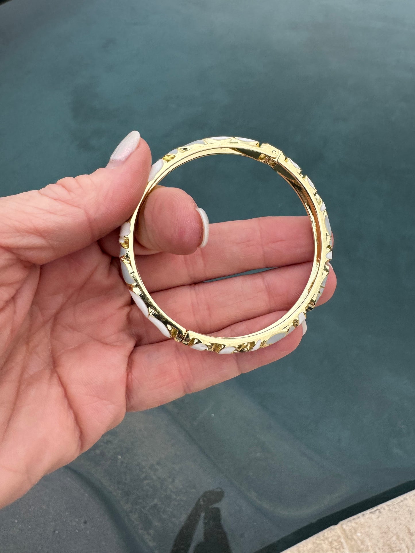 Enamel 0.5 cm hinge bracelets