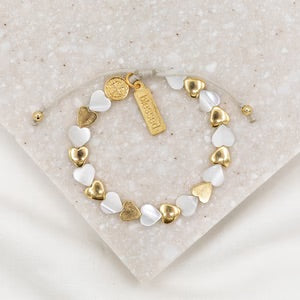 MSMH Sisters of the Heart Bracelet Stone/Gold