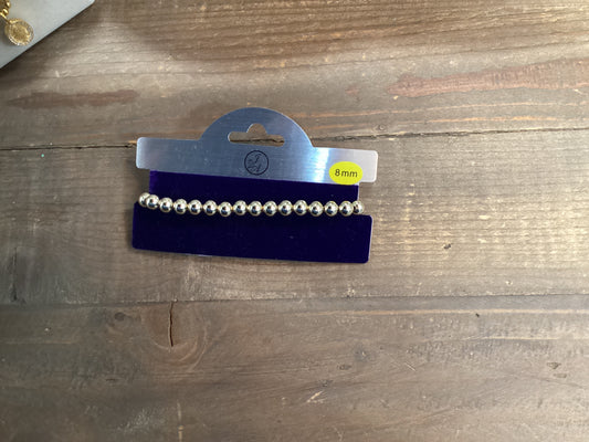 SA 8MM gold plated stretch bracelet