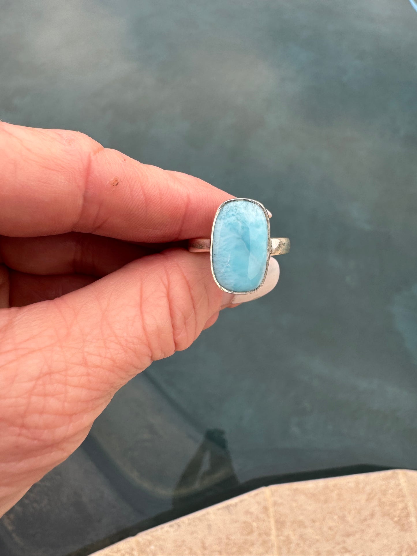 Larimar adjustable rings