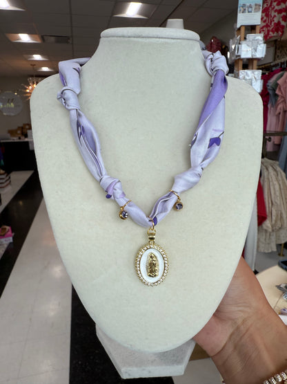 Scarf Necklace - Multi Charm