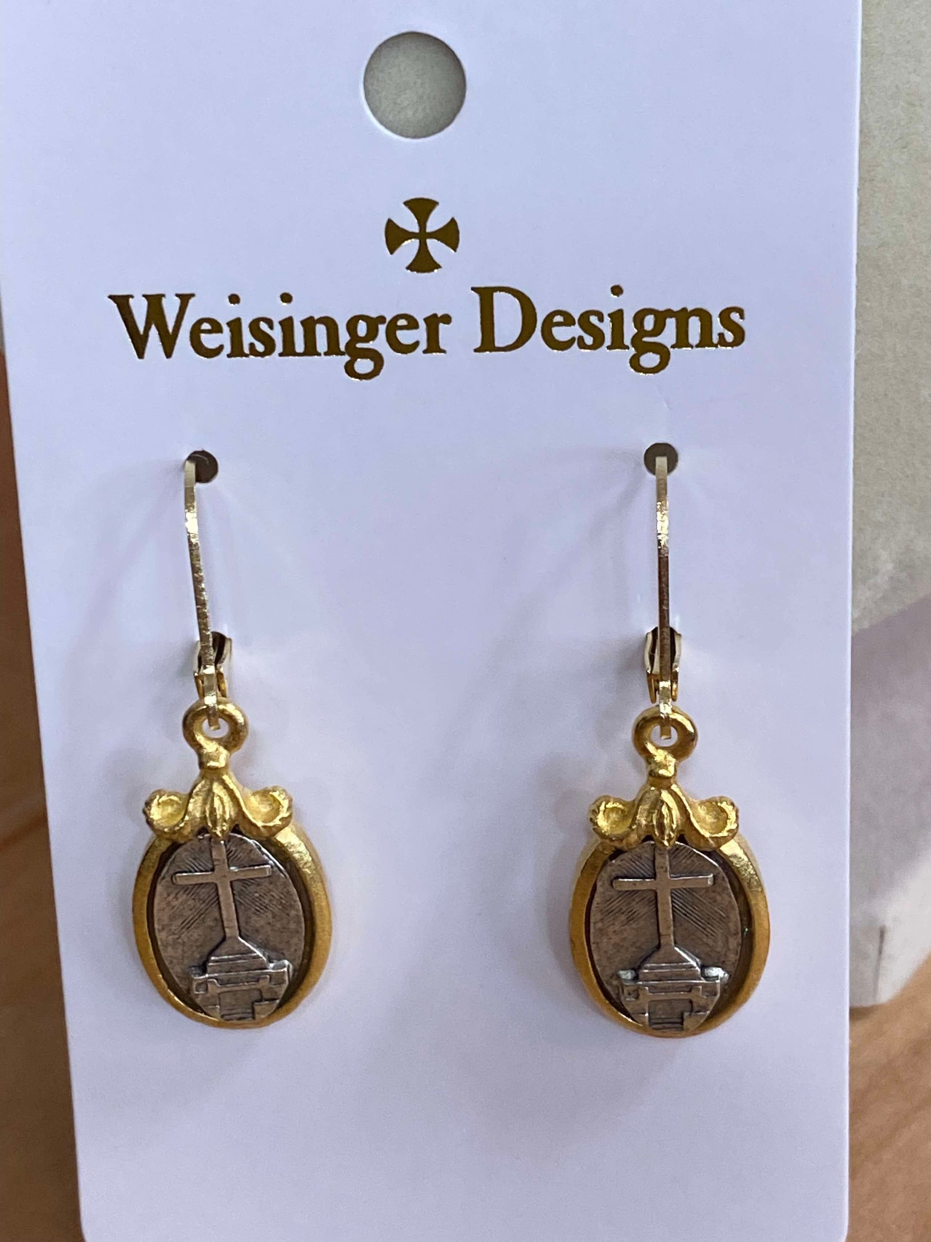 WD Cross Medal in Silver with Gold Backing