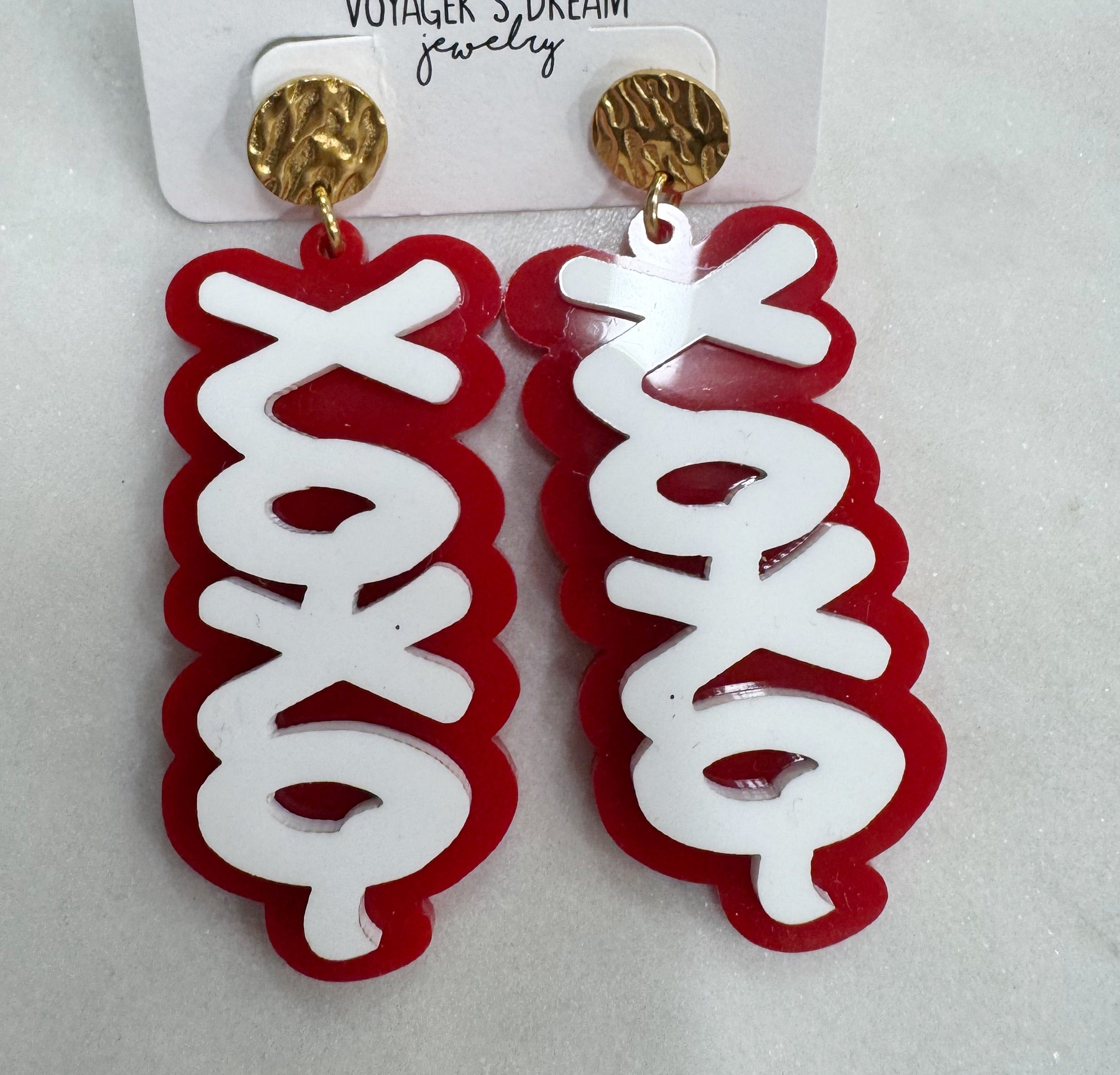 XOXO 2.5 inch earrings