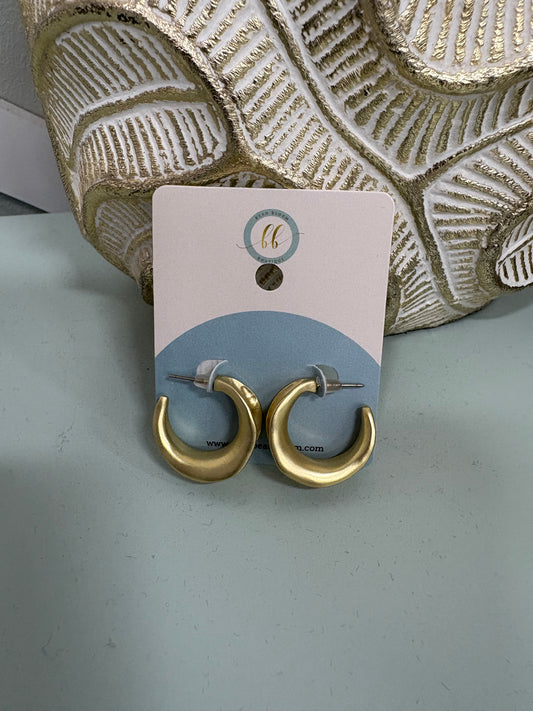 Gold Matte Hoops