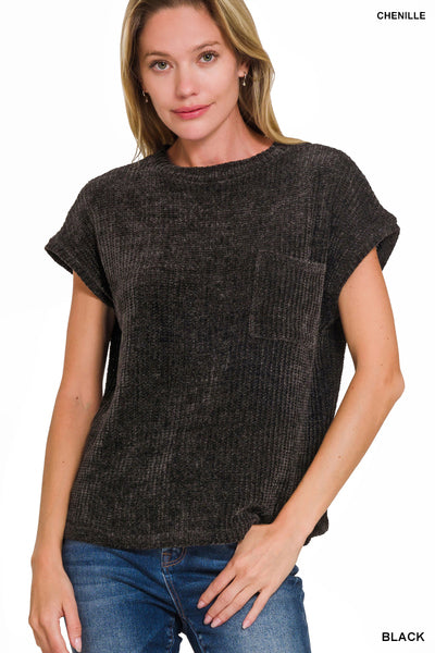 Cuffed Chenille Sweater