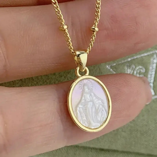 WD MOP Mary Necklace
