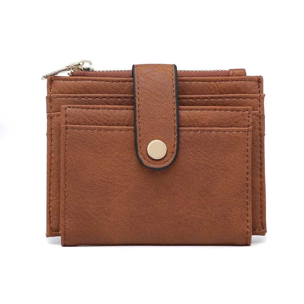 Mini snap button wallet/cardholder zipper*