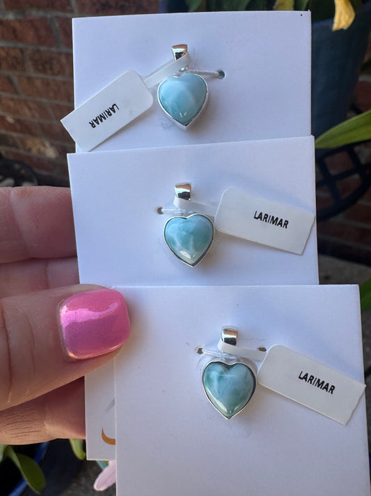 Larimar heart necklace