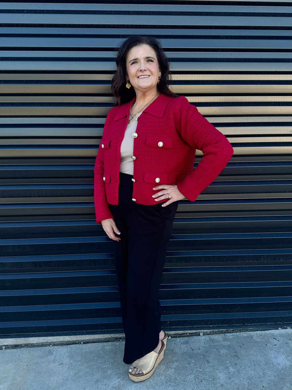 Julie Knit Accent Jacket