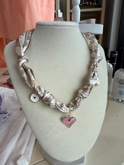 Scarf Necklace - Multi Charm
