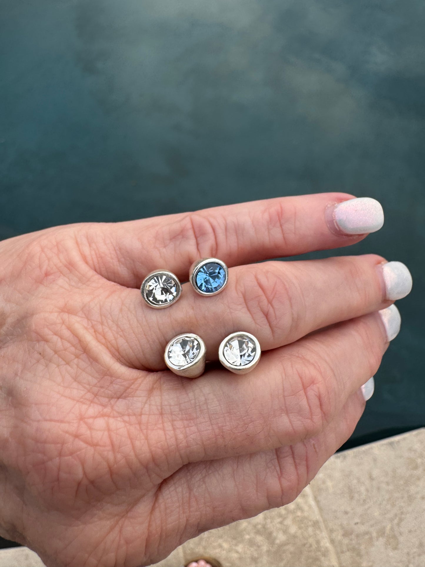 Silver & Stone adjustable rings