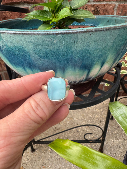 Larimar adjustable rings