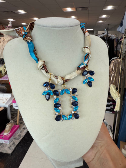 Scarf Necklace - Multi Charm