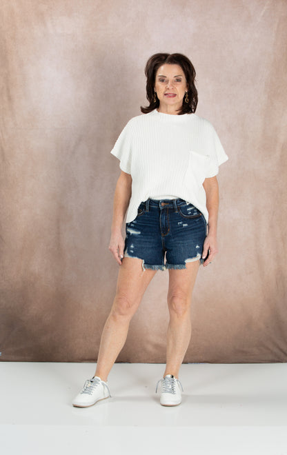 JB HR Rigid Magic Frey Hem Shorts