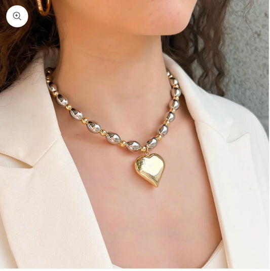 OMG heart necklace