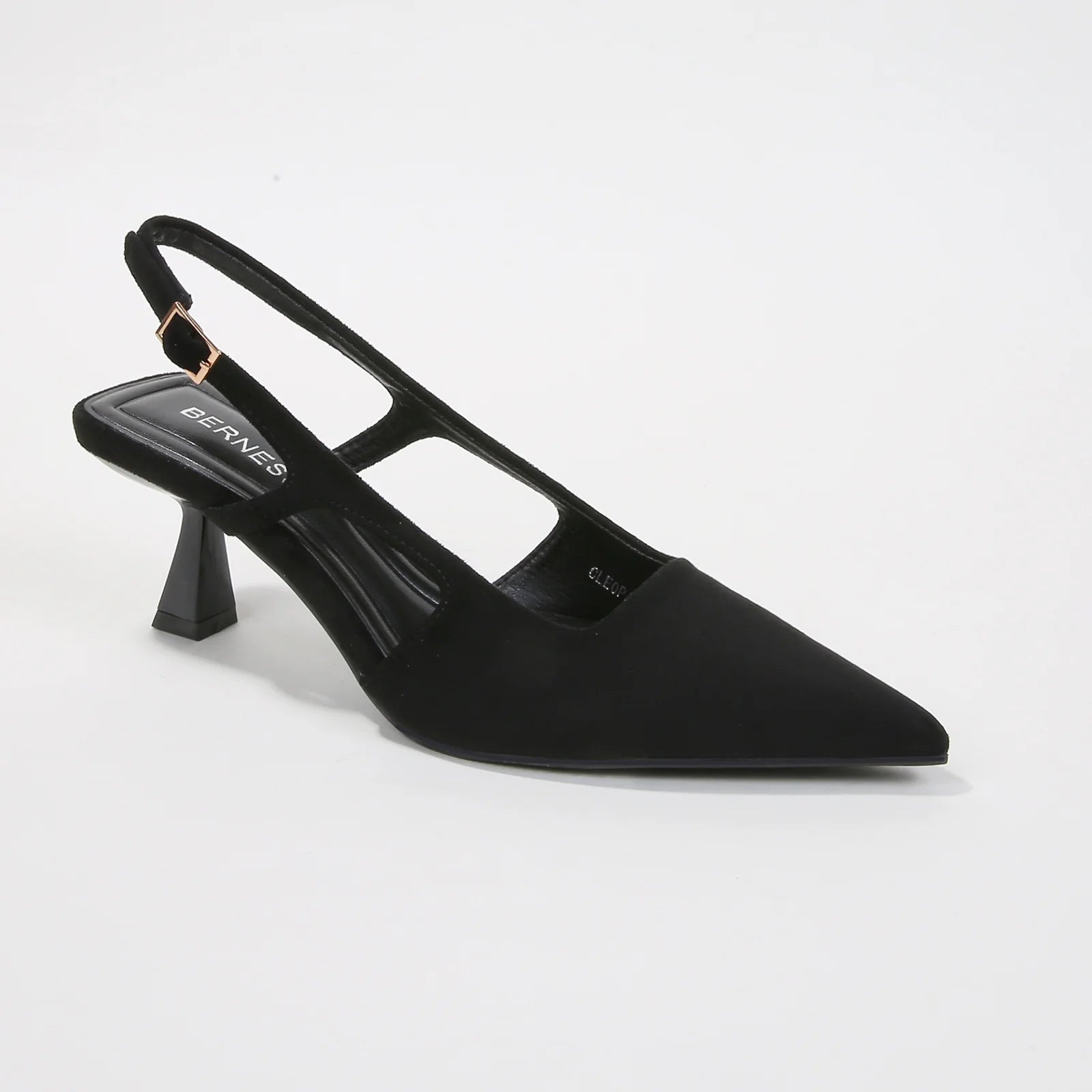 Cleopatra Suede Cutout Slingback Kitten Heels