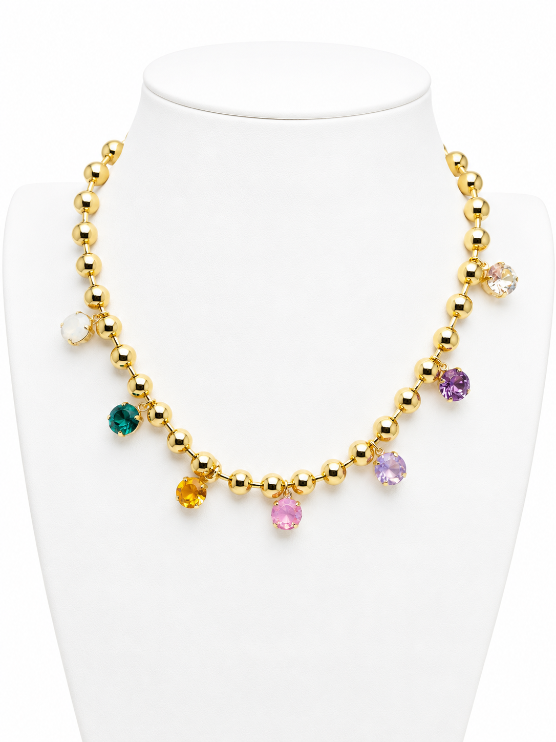 Australian Crystal Ball chain charm necklace