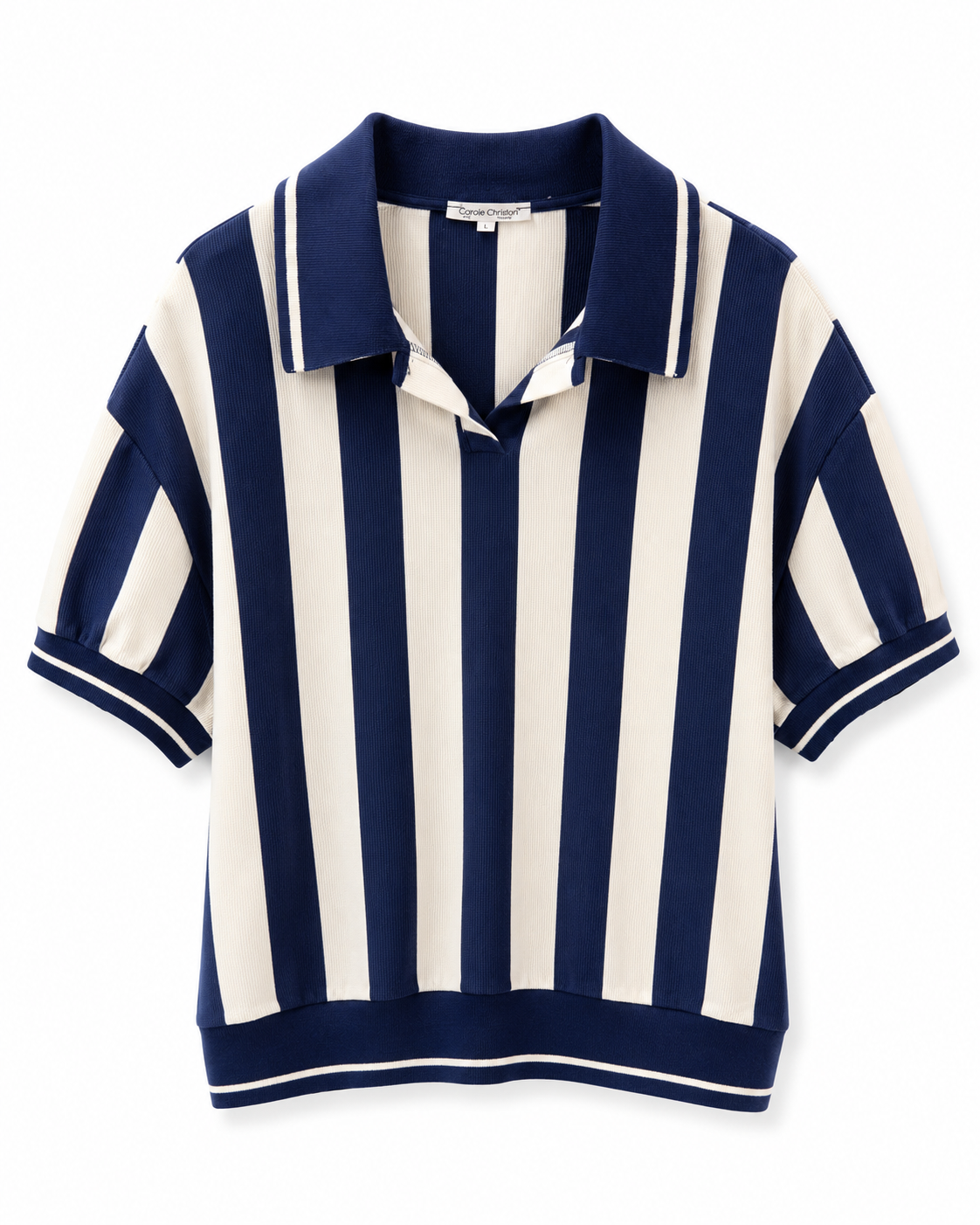 Atlanta striped collar top