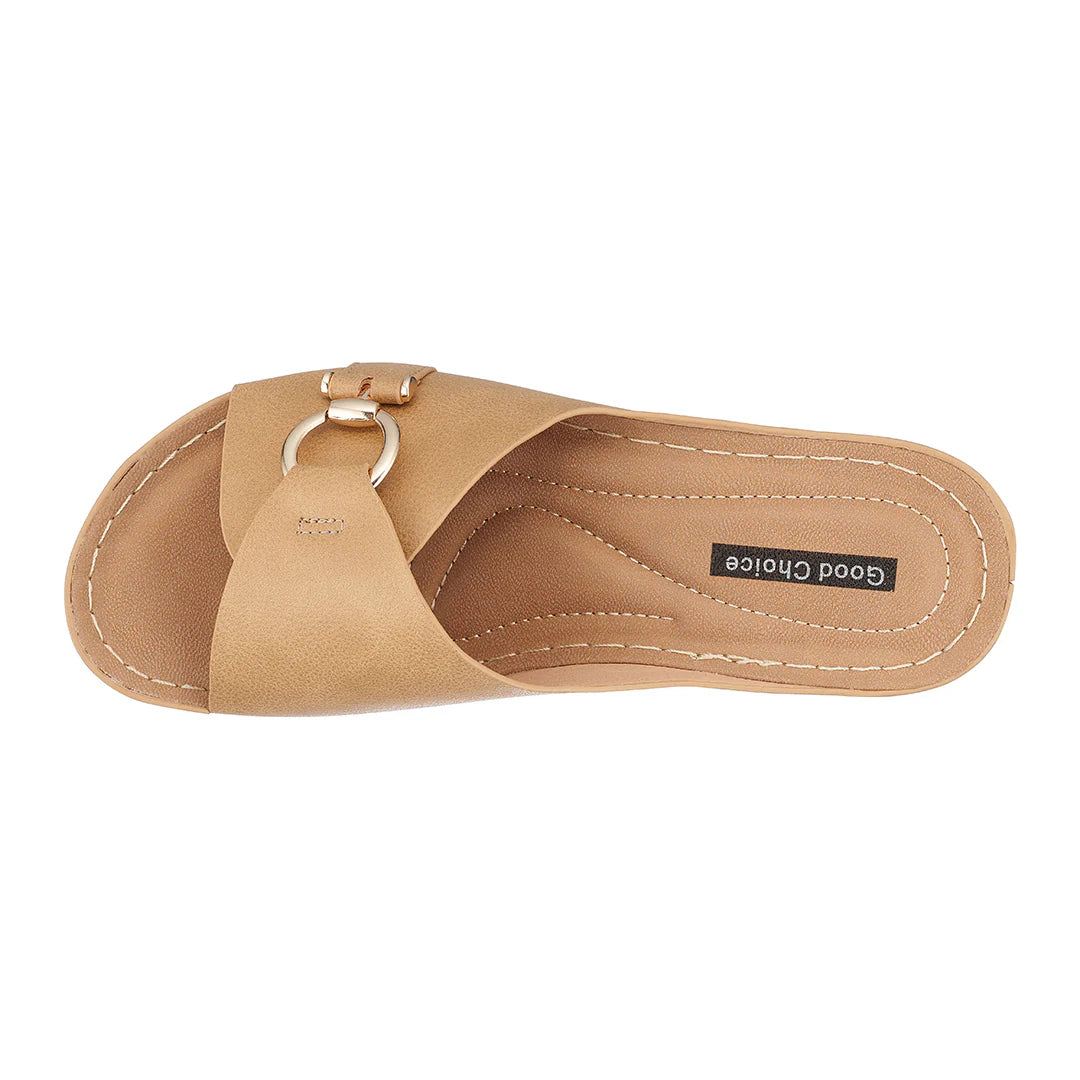 GC Bay Tan Wedge Sandals