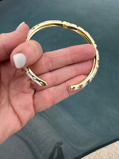 Enamel 0.5 cm hinge bracelets