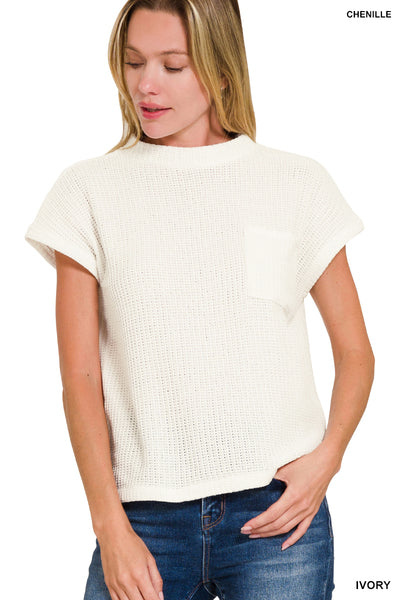 Cuffed Chenille Sweater