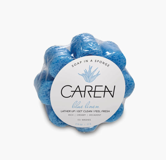 Caren Soap Sponge | Blue Linen