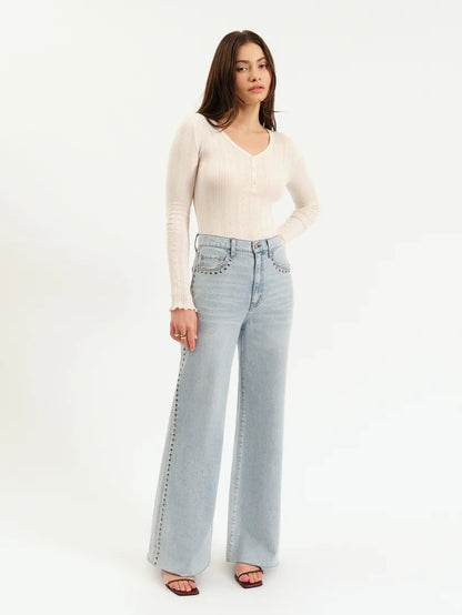 Lets Dance - Studded Wide Leg Jeans