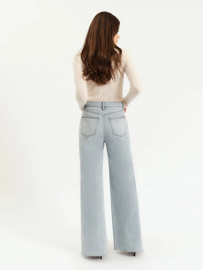 Lets Dance - Studded Wide Leg Jeans