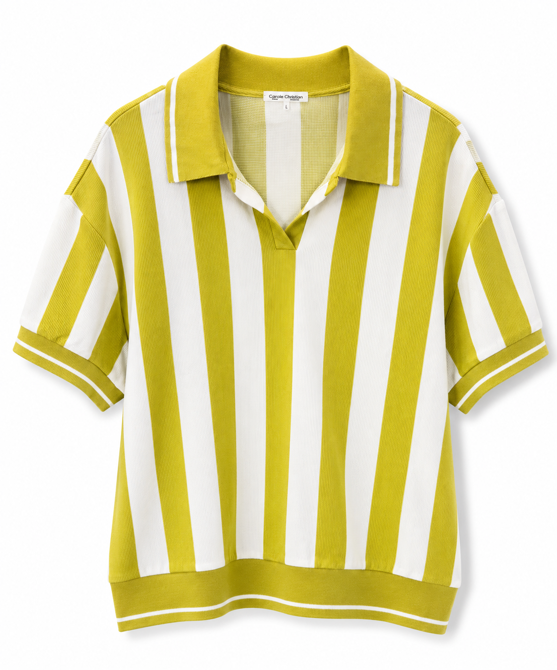 Atlanta striped collar top