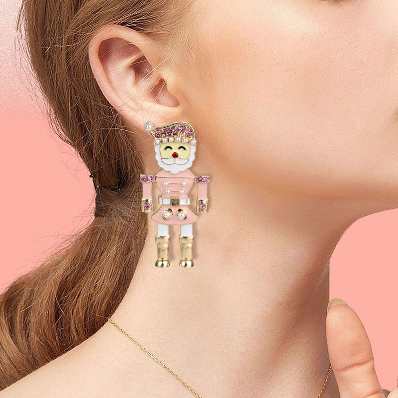 Christmas Cartoon Charm Drop Earrings