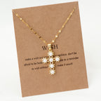 Graceful Pearl Cross Necklace!