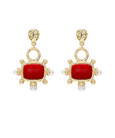 Pearl Stone Earrings