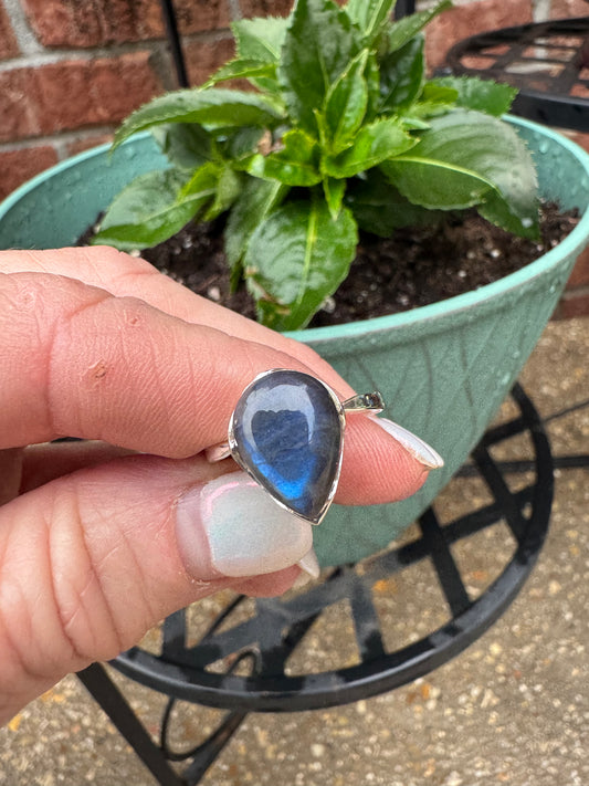 Labradorite rings