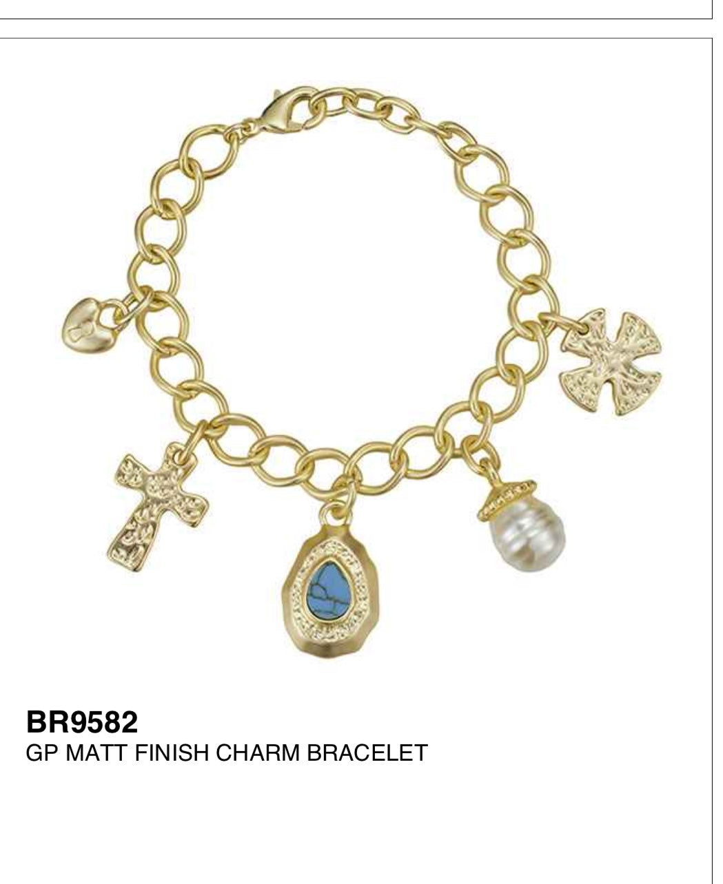 SA matte charm bracelet