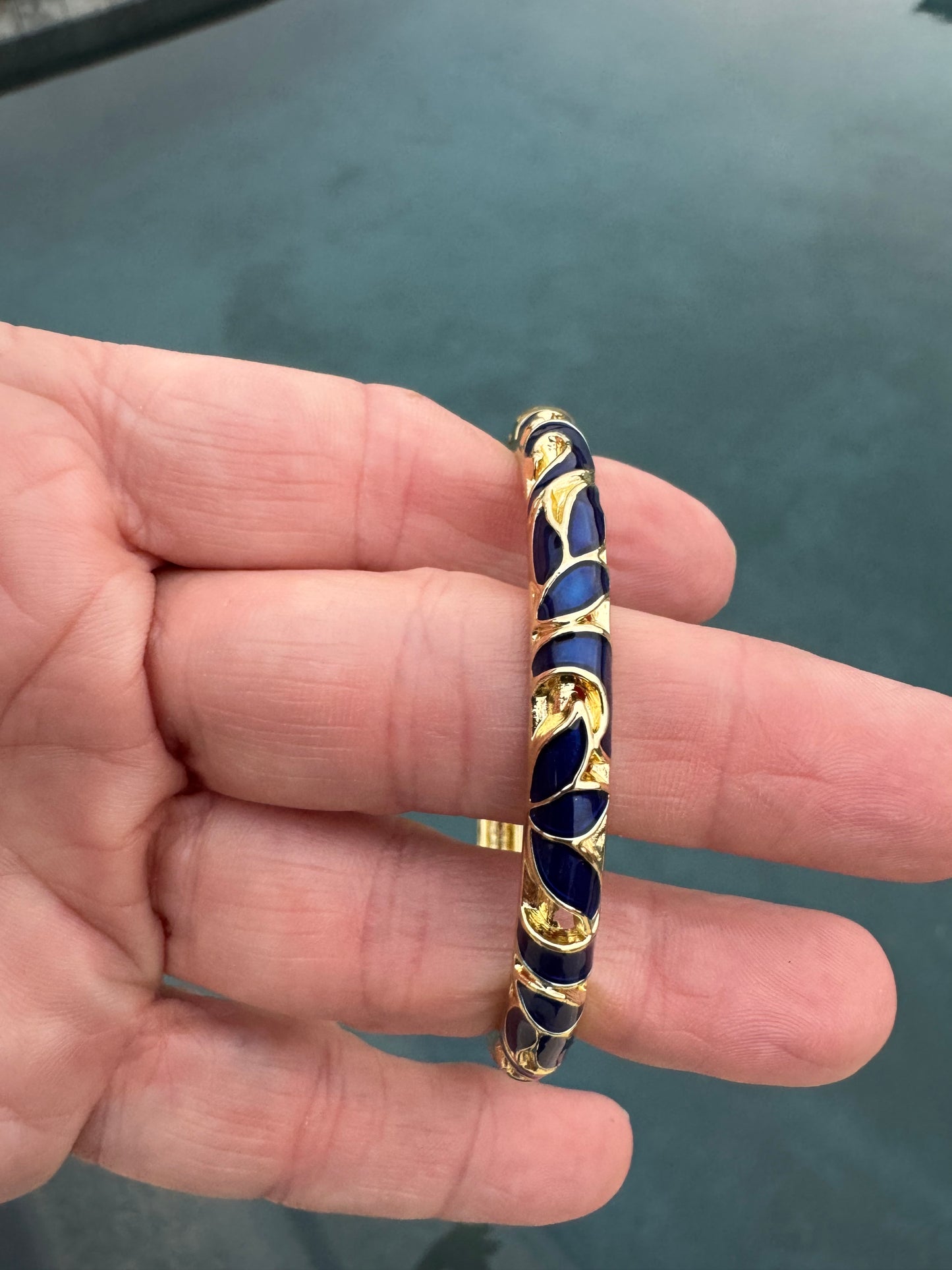 Enamel 0.5 cm hinge bracelets