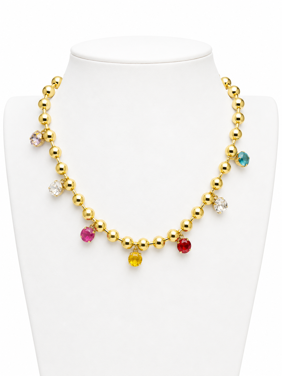 Australian Crystal Ball chain charm necklace
