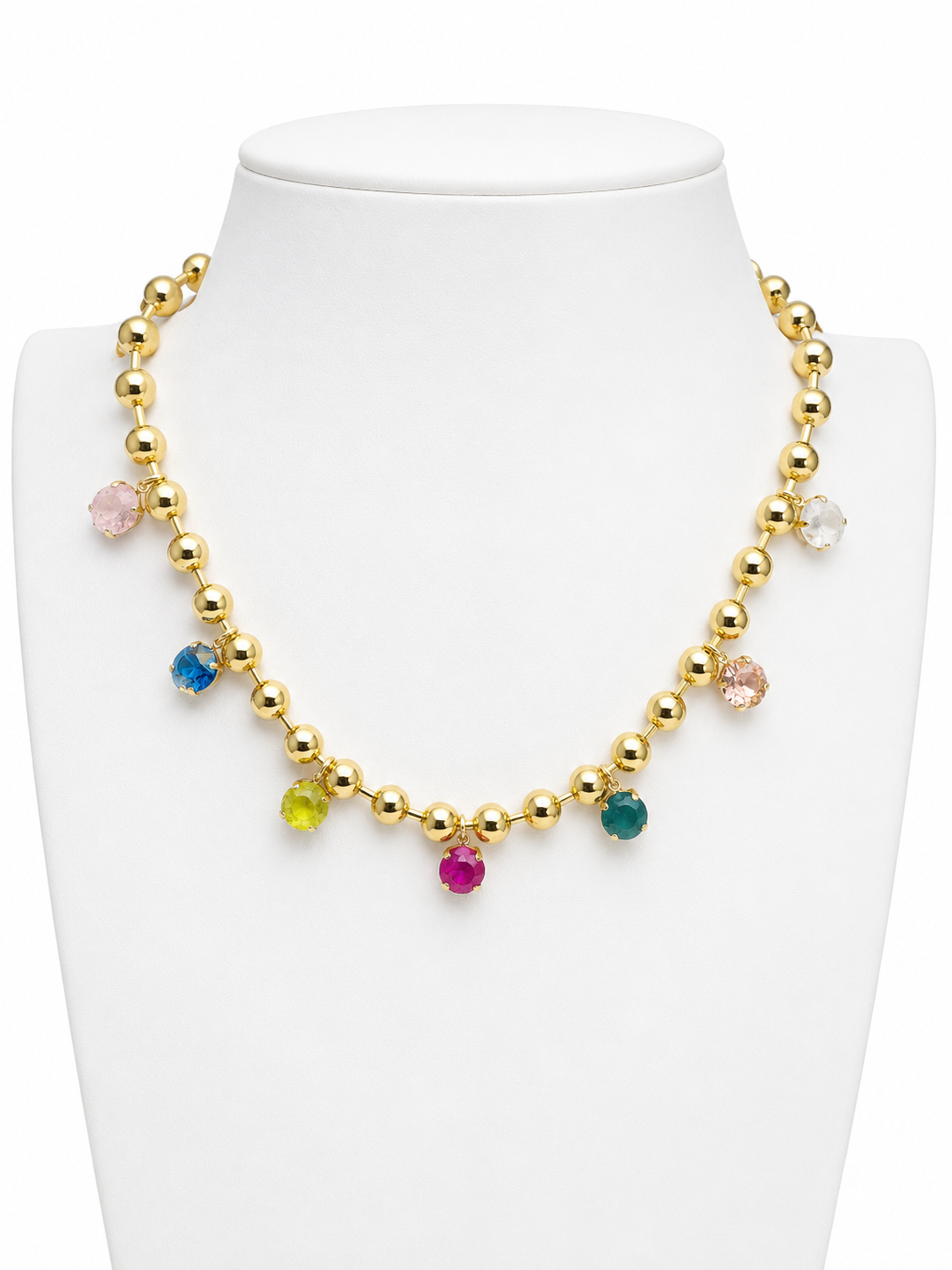 Australian Crystal Ball chain charm necklace