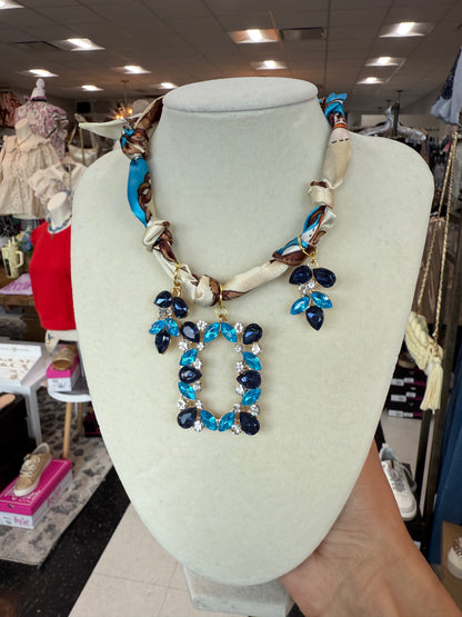Scarf Necklace - Multi Charm
