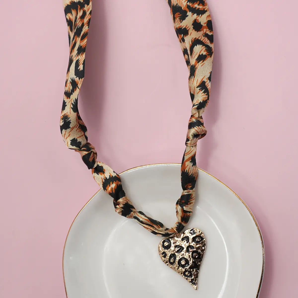 Handmade Handkerchief Necklace with Charm