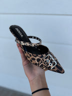 Leopard Buckle Heel