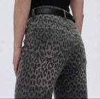 Black Leopard  jeans