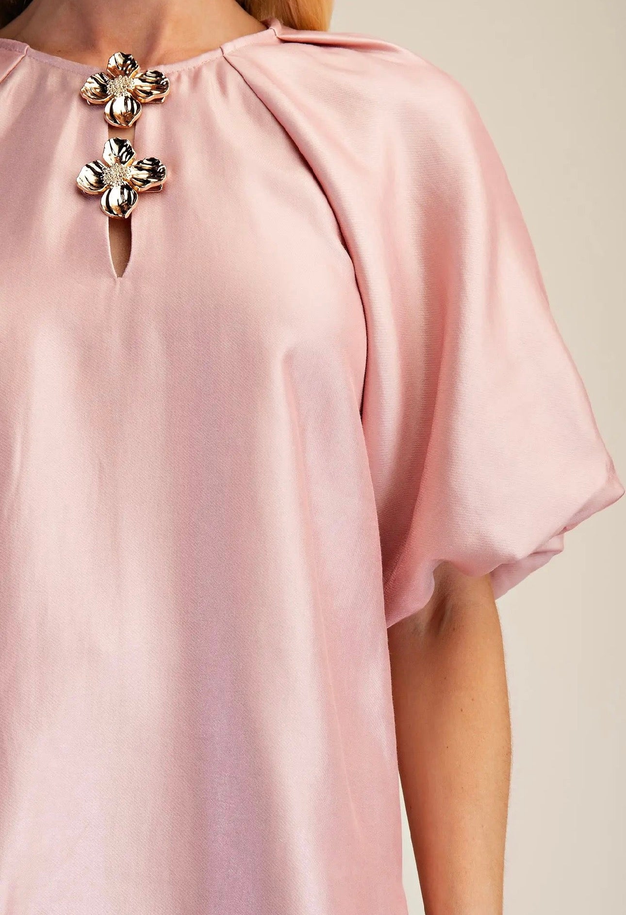 Gold Flower Brooch  Top