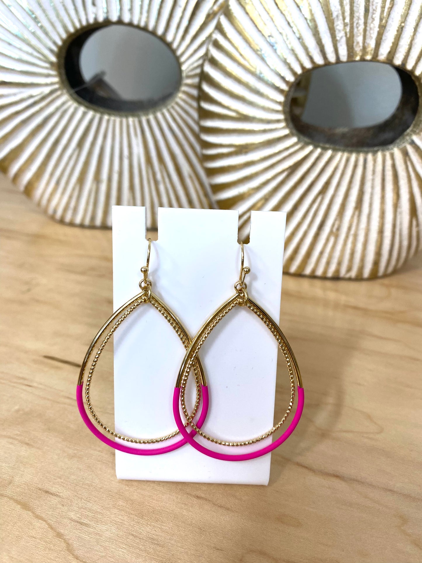Pink Drop Earrings
