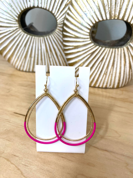 Pink Drop Earrings