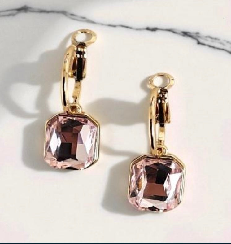Radiant Stone Drop Earrings